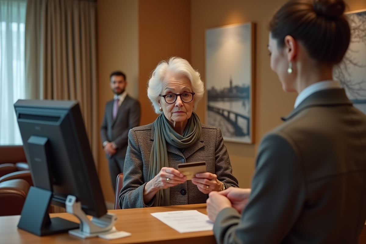 Seance de paiement dans une clinique haut de gamme